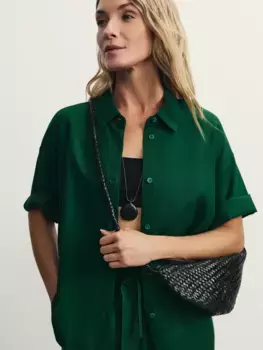 Льняная рубашка прямого кроя