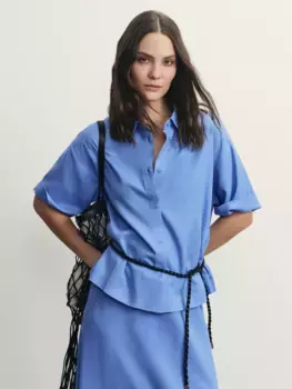 Льняная рубашка прямого кроя