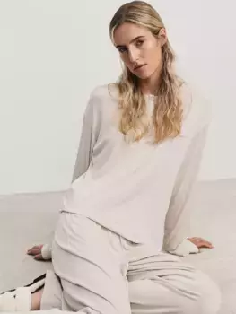 Лонгслив домашний в рубчик