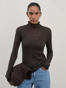 Лонгслив полупрозрачный с добавлением шерсти