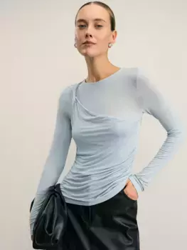 Лонгслив с декоративным узлом