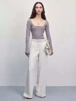 Лонгслив с квадратным вырезом