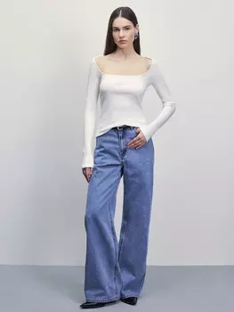 Лонгслив с квадратным вырезом