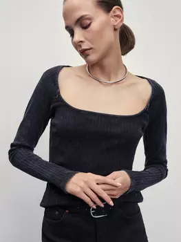 Лонгслив с квадратным вырезом