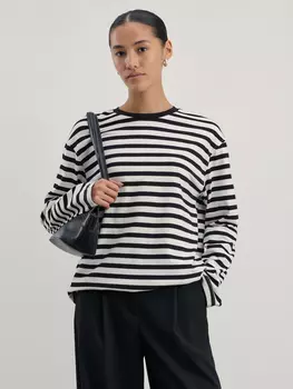 Лонгслив в полоску из хлопка