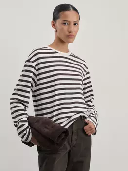Лонгслив в полоску из хлопка