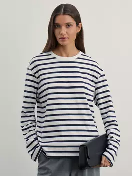 Лонгслив в полоску из хлопка