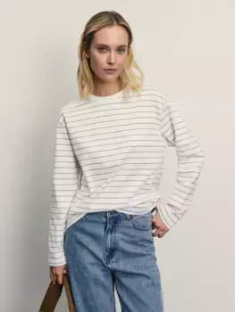Лонгслив в полоску из хлопка