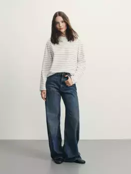 Лонгслив в полоску из хлопка