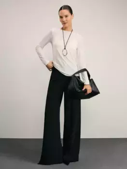 Лонгслив в рубчик с необработанными краями