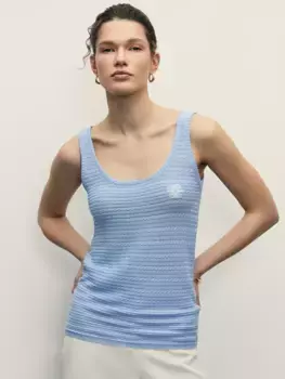 Топ с вышивкой из вязаного трикотажа