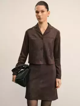 Мини юбка из искусственной замши