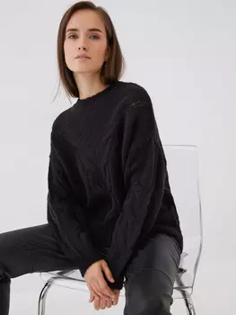 Объемный джемпер с шерстью