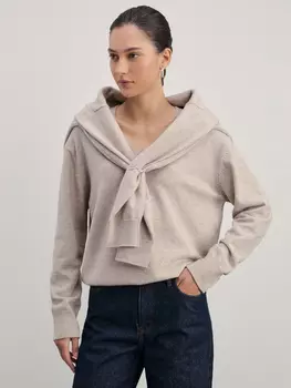 Однотонный джемпер с V-образным вырезом