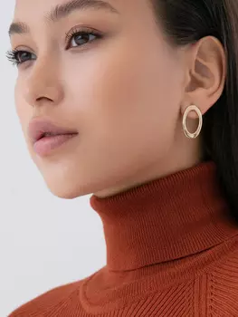 Овальные серьги