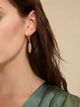 Овальные серьги с подвесками