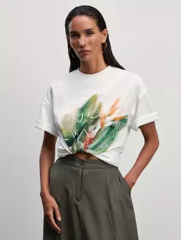 Оверсайз футболка с принтом