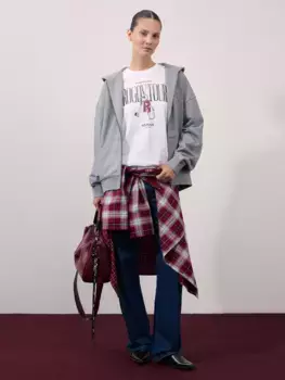 Оверсайз футболка с принтом из мерсеризованного хлопка