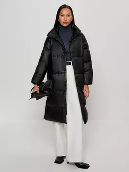 Пальто из экокожи