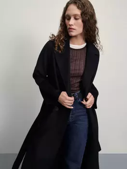 Пальто с поясом