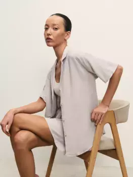 Пижамная рубашка с коротким рукавом