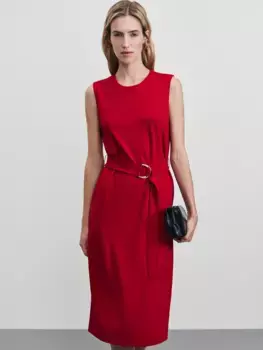 Платье длины миди с поясом