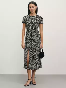 Платье длины миди с разрезом