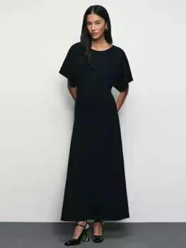 Платье из вискозы со сборками на талии