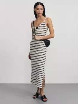 Платье миди из фактурной вязки