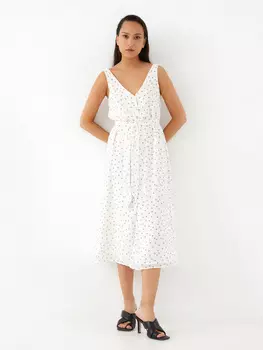 Платье-миди на поясе