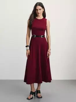 Платье миди приталенного кроя из хлопка