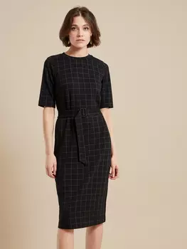 Платье-миди с поясом