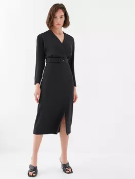 Платье-миди с поясом