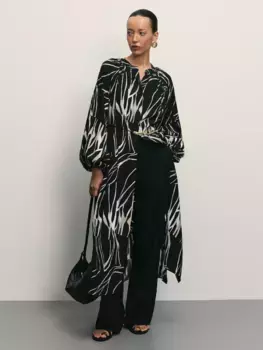 Платье миди с поясом из вискозы