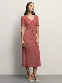 Платье миди с принтом