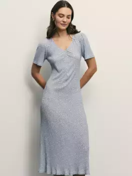 Платье миди с принтом