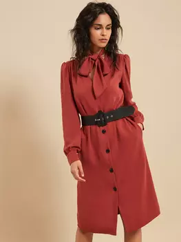 Платье-миди с ремнем