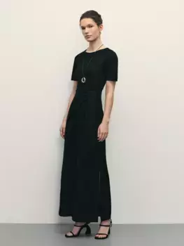 Платье миди с узлом на талии