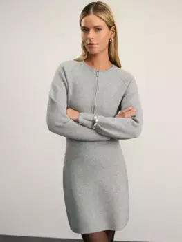 Платье мини на молнии