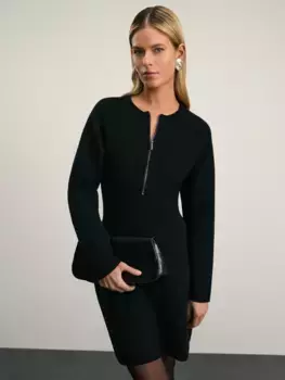 Платье мини на молнии