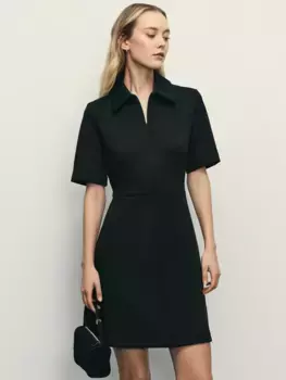 Платье мини с отложным воротничком