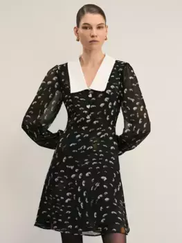 Платье мини с принтом в виде сердечек