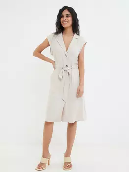 Платье-рубашка на поясе