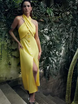 Платье с перекрестным лифом