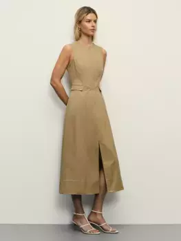 Приталенное платье миди из хлопка