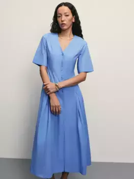 Приталенное платье миди из хлопка