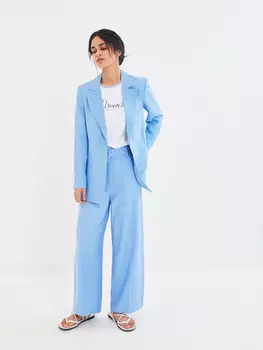 Прямые брюки с поясом