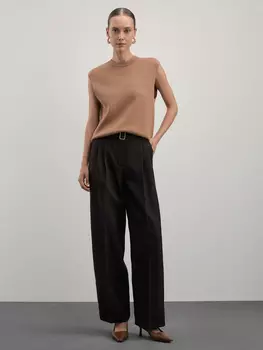 Прямые брюки с поясом