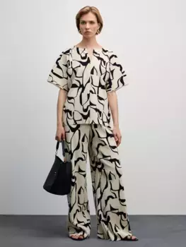 Прямые брюки с принтом