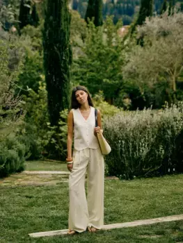 Прямые брюки со шнурком